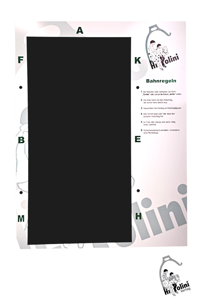 HIPPOLINI-Kreidetafel Reitviereck - Hippolini-Verlag
