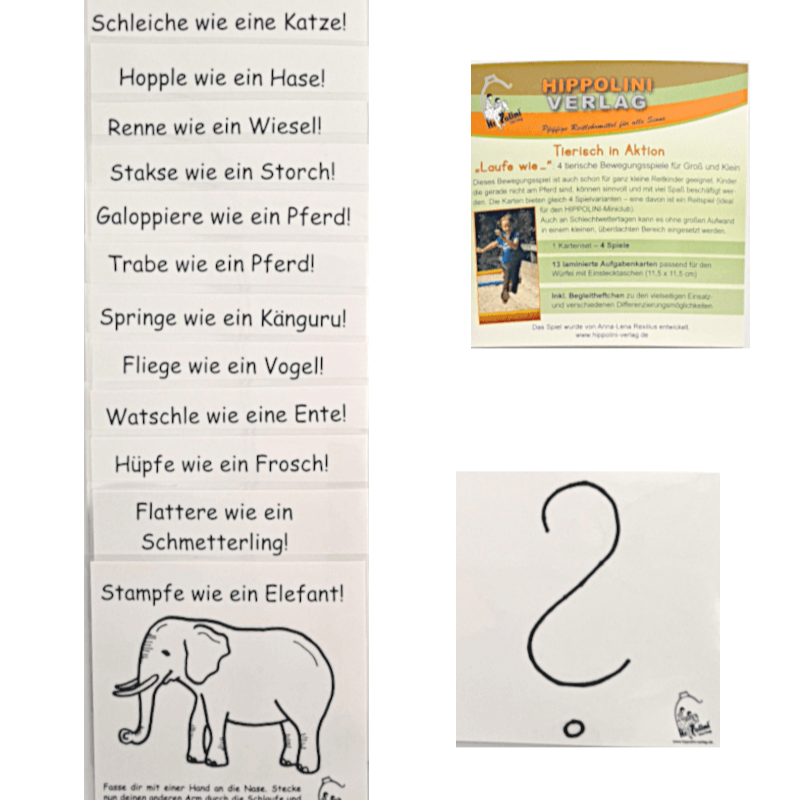 Würfelspiel – Tierisch in Aktion – Download - Hippolini-Verlag