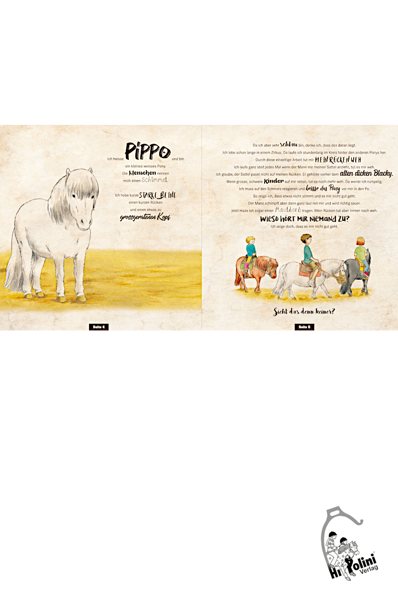 Kinderbuch Pippo hat Glück... denn Liebe alleine reicht nicht! - Hippolini-Verlag