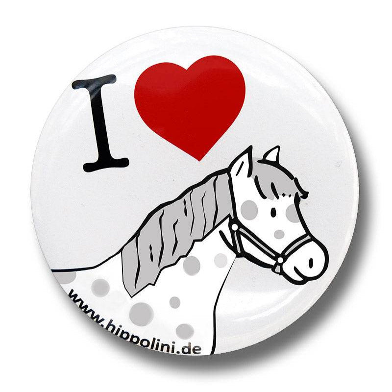 Button I love Pony! - Hippolini-Verlag