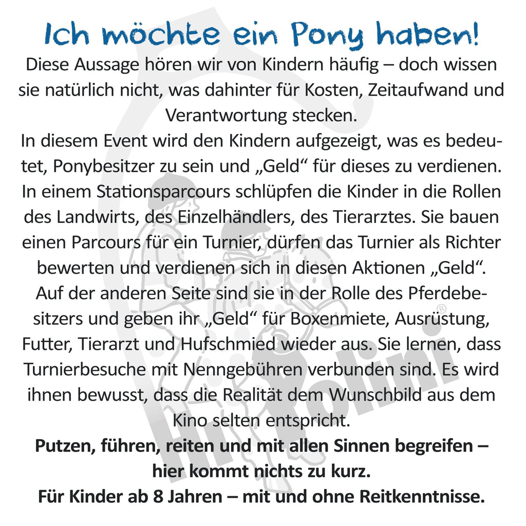 Reitspiel „Ponybesitzer für einen Tag“ – Downloadversion - Hippolini-Verlag