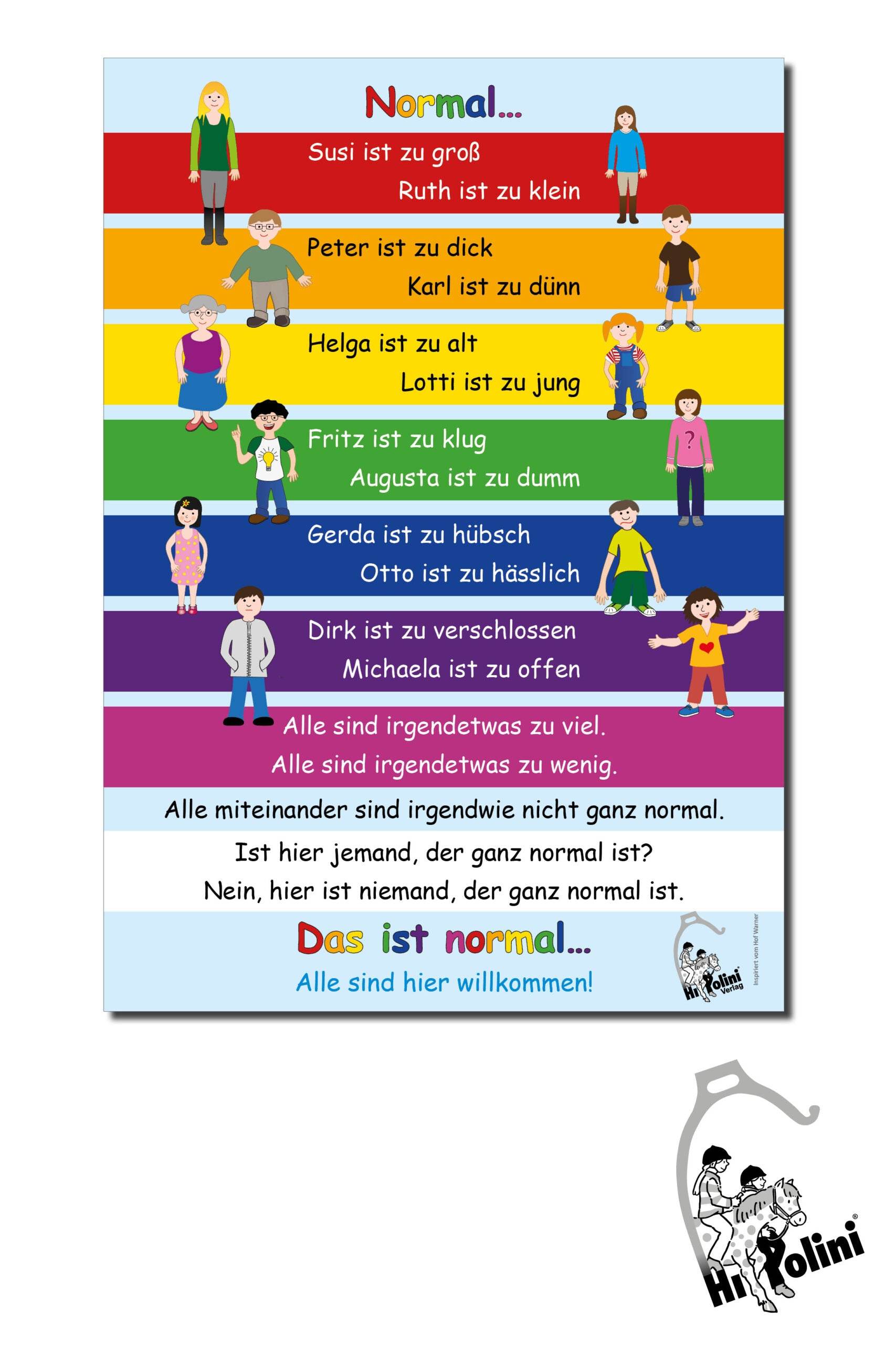 HIPPOLINI-Schild - Das ist normal - Hippolini-Verlag