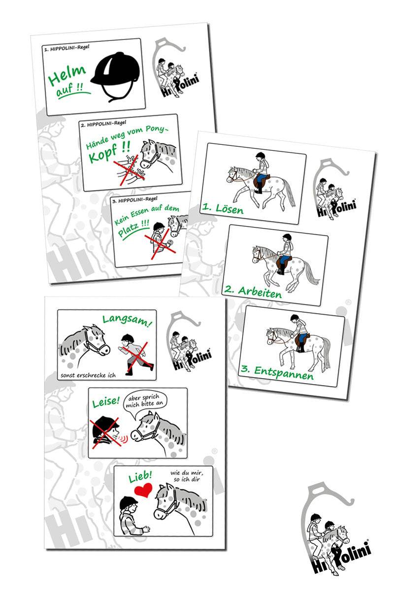 HIPPOLINI-Regelschilder 3er-Set - Hippolini-Verlag